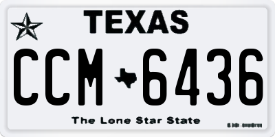 TX license plate CCM6436