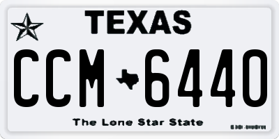 TX license plate CCM6440
