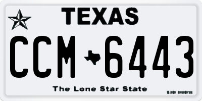 TX license plate CCM6443