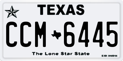 TX license plate CCM6445
