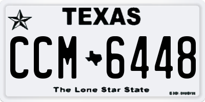 TX license plate CCM6448