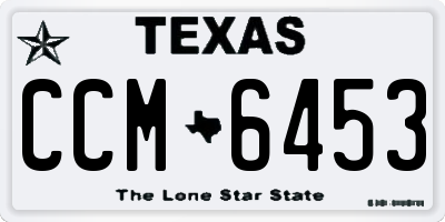 TX license plate CCM6453