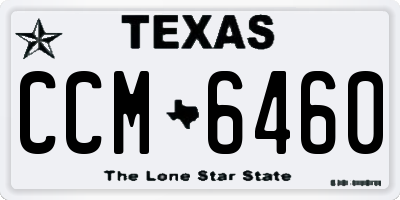 TX license plate CCM6460