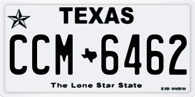 TX license plate CCM6462
