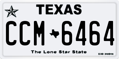 TX license plate CCM6464