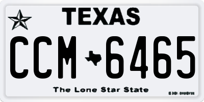 TX license plate CCM6465
