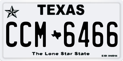 TX license plate CCM6466