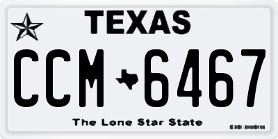 TX license plate CCM6467
