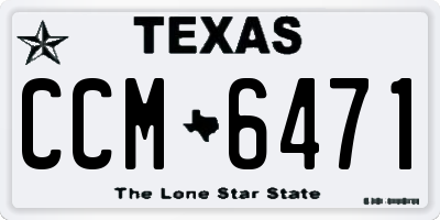 TX license plate CCM6471