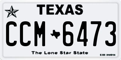 TX license plate CCM6473