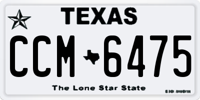 TX license plate CCM6475