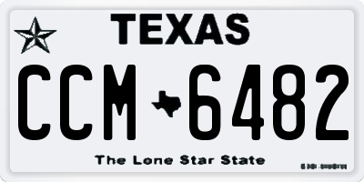 TX license plate CCM6482