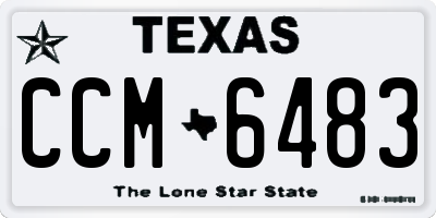 TX license plate CCM6483