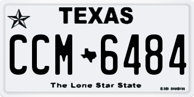 TX license plate CCM6484