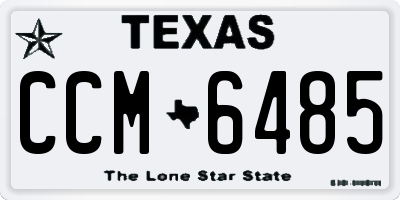 TX license plate CCM6485
