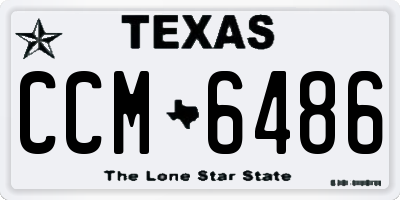 TX license plate CCM6486