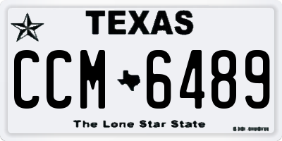 TX license plate CCM6489