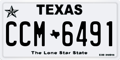 TX license plate CCM6491