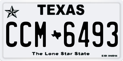 TX license plate CCM6493