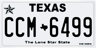 TX license plate CCM6499