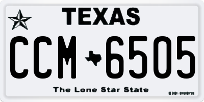 TX license plate CCM6505