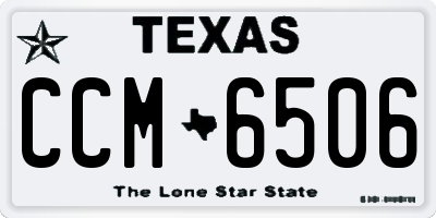 TX license plate CCM6506