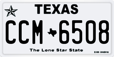 TX license plate CCM6508