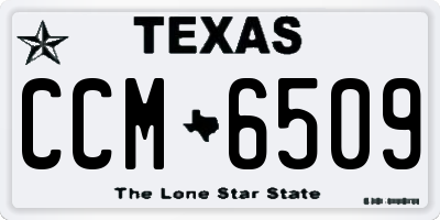 TX license plate CCM6509