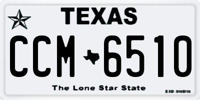 TX license plate CCM6510