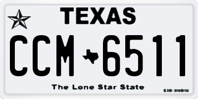 TX license plate CCM6511