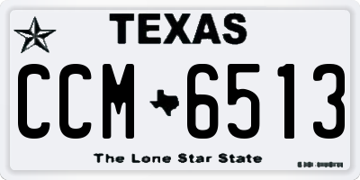 TX license plate CCM6513