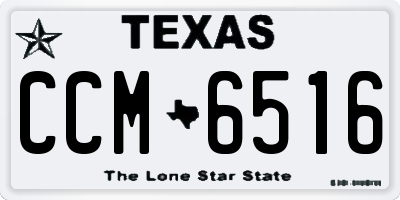 TX license plate CCM6516