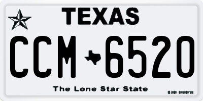 TX license plate CCM6520