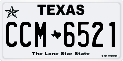 TX license plate CCM6521
