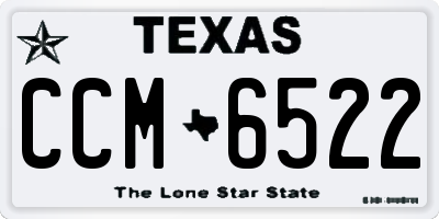 TX license plate CCM6522