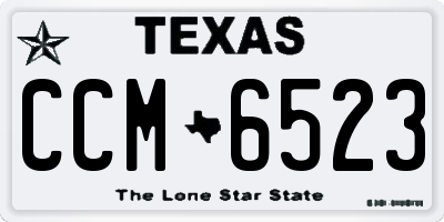 TX license plate CCM6523