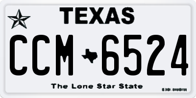 TX license plate CCM6524