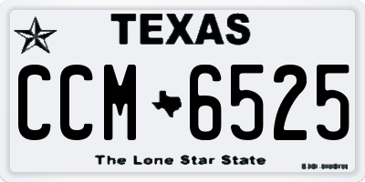 TX license plate CCM6525