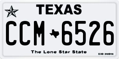 TX license plate CCM6526