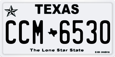 TX license plate CCM6530