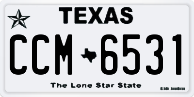 TX license plate CCM6531