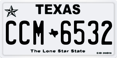 TX license plate CCM6532