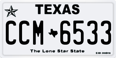 TX license plate CCM6533