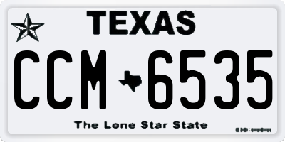 TX license plate CCM6535