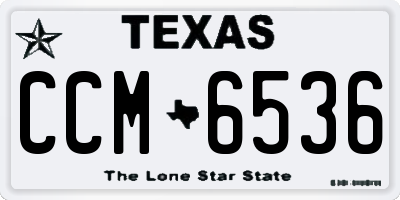 TX license plate CCM6536