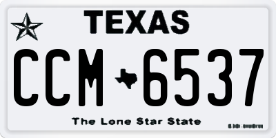 TX license plate CCM6537