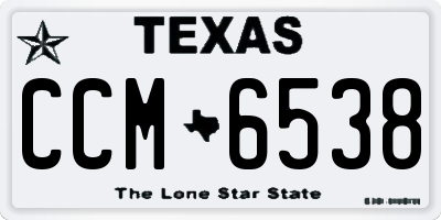 TX license plate CCM6538