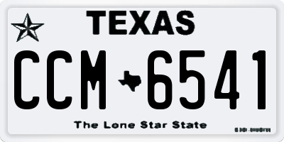 TX license plate CCM6541