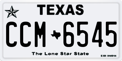 TX license plate CCM6545