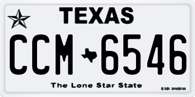 TX license plate CCM6546